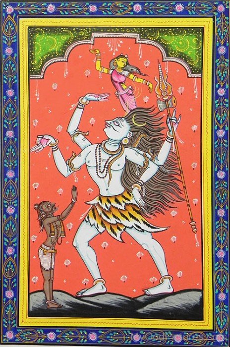 Goddess Ganga And Lord Shiva Frame Picture