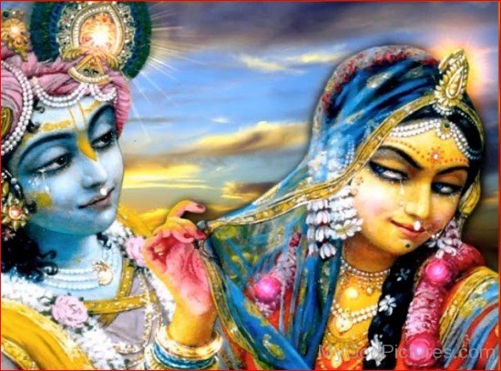 Goddess Radha And Krishna Photo