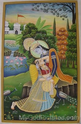 Goddess Radha And Lord Krishna Frame Image