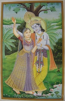 Goddess Radha And Lord Krishna Portrait