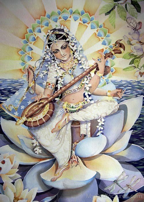 Goddess Saraswati Painting