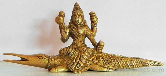 Golden Statue Of Goddess Ganga