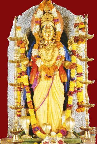 Golden Statue Of Goddess Shantadurga