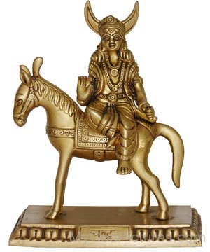Golden Statue Of Lord Chandra