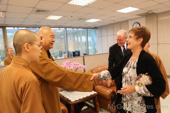 Hsing Yun With President Morgan