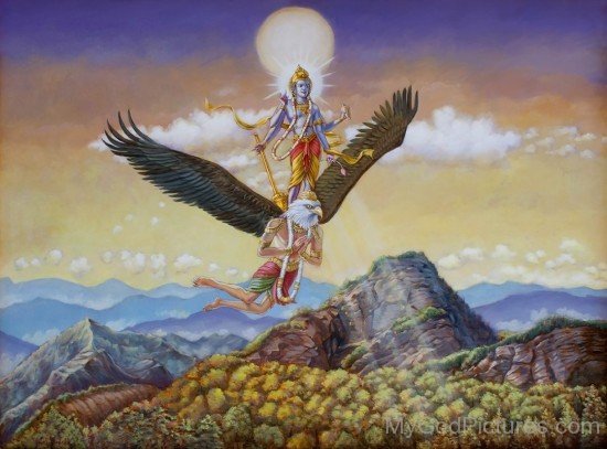 Image Of Lord Vishnu And Garuda
