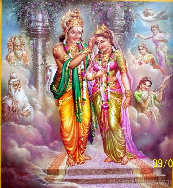Lord Indra And Goddess Shachi
