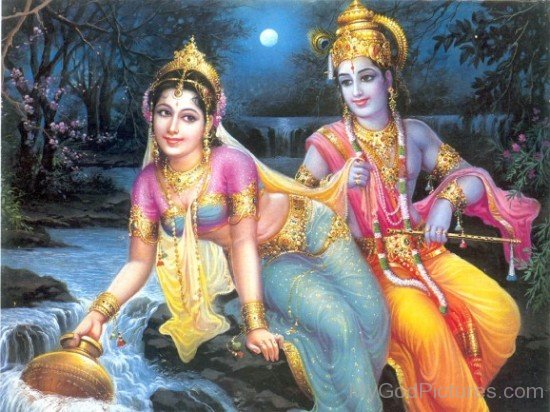 Lord Krishna And Goddess Radha Image
