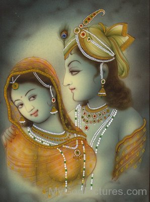 Lord Krishna And Goddess Radha Painting