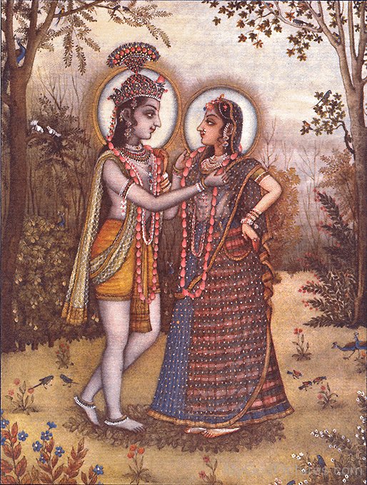 Lord Krishna And Goddess Radha Portrait