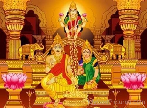 Lord Kubera And Goddess Mahalakshmi