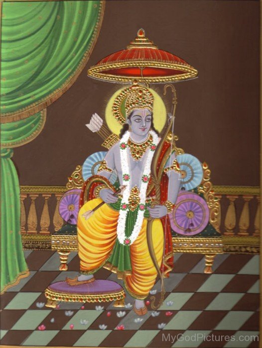 Lord Rama Sitting On Throne