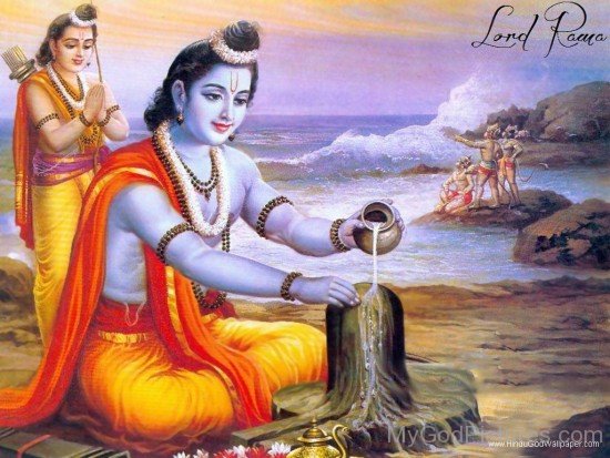 Lord Rama Worship Shiva Linga