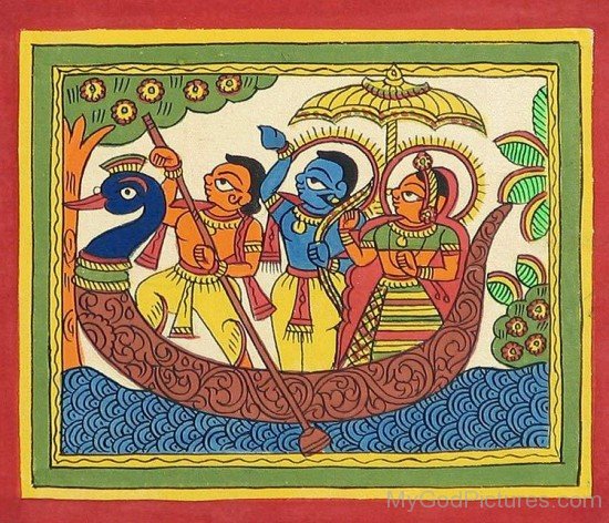 Lord Rama,Lord Lakshmana And Goddess Sita Portrait