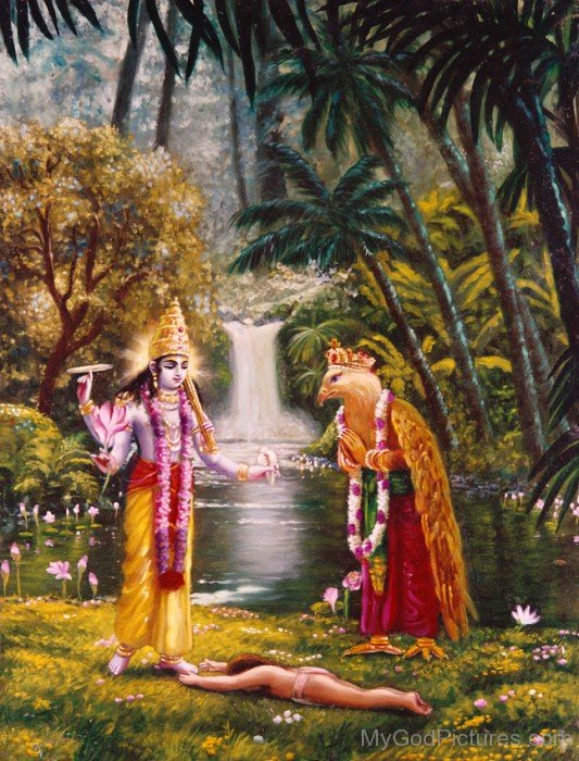 Lord Vishnu And Lord Garuda