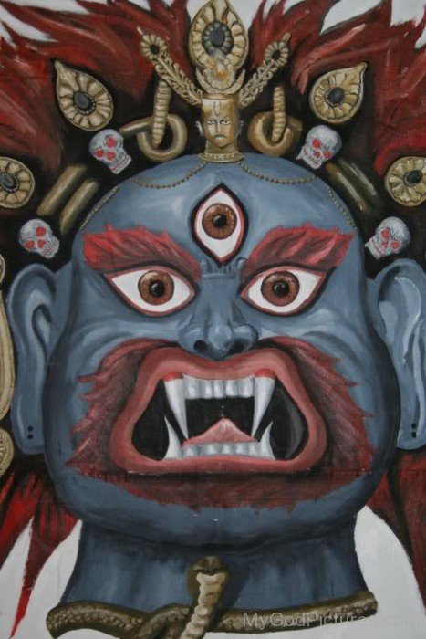 Painting Of Akash Bhairav