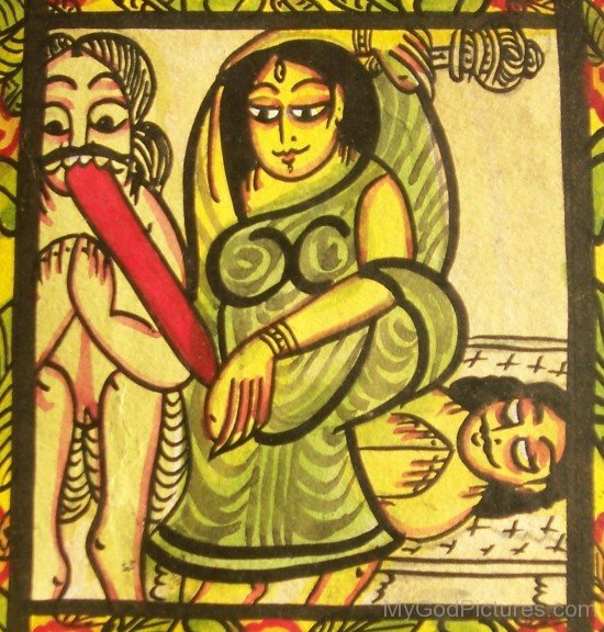 Painting Of Bagalamukhi