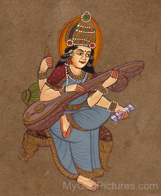 Painting Of Goddess Saraswati