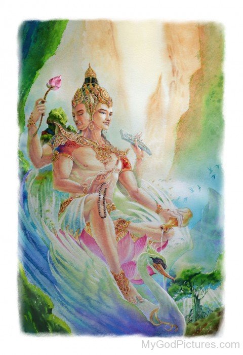 Painting Of Lord Brahma