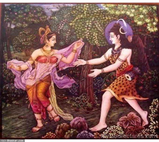 Photo Of Goddess Gauri And Lord Shiva