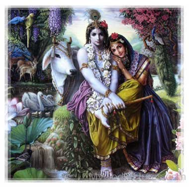 Photo Of Goddess Radha And Lord Krishna