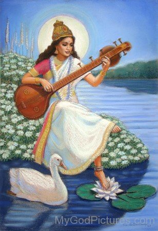 Photo Of Goddess Saraswati