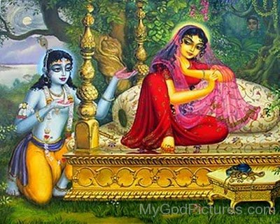 Photo Of Lord Krishna And Goddess Radha