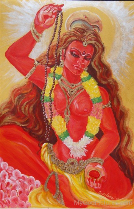 Photo Of Red Shakti Goddess Kali