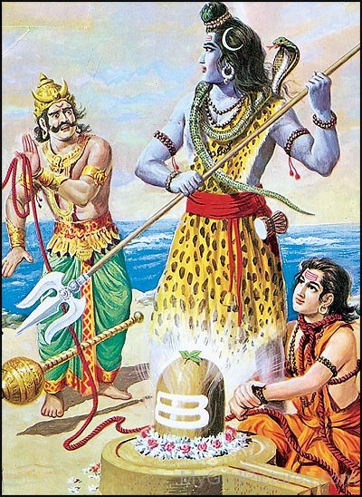 Picture Of Markandeya And Lord Shiva