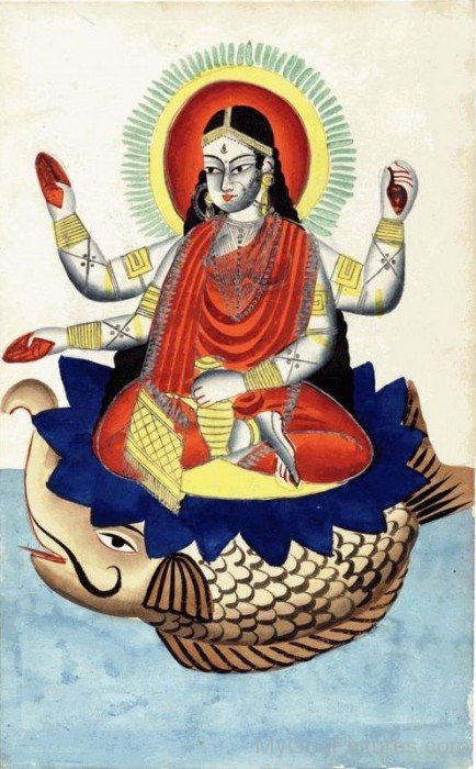 Portrait Of Goddess Ganga