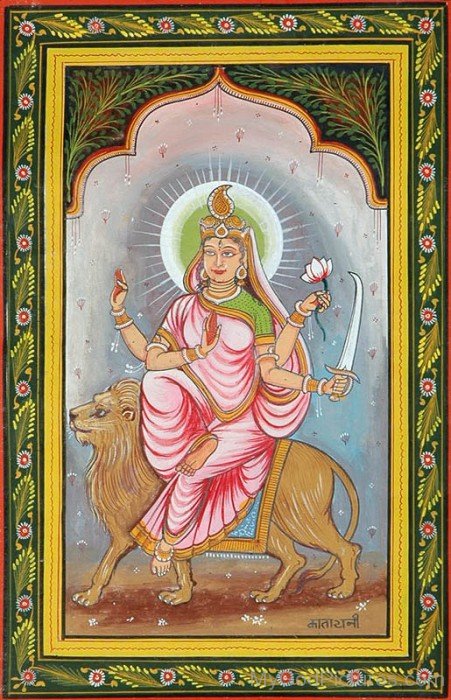 Portrait Of Goddess Katyayini