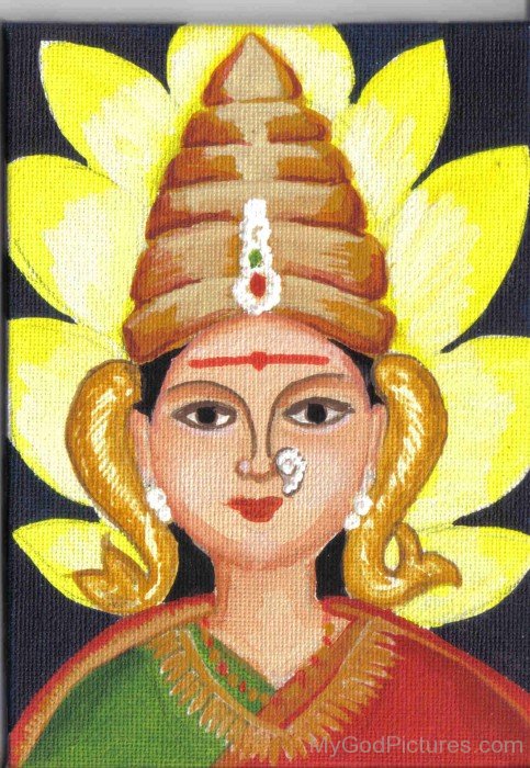 Portrait Of Goddess Shantadurga