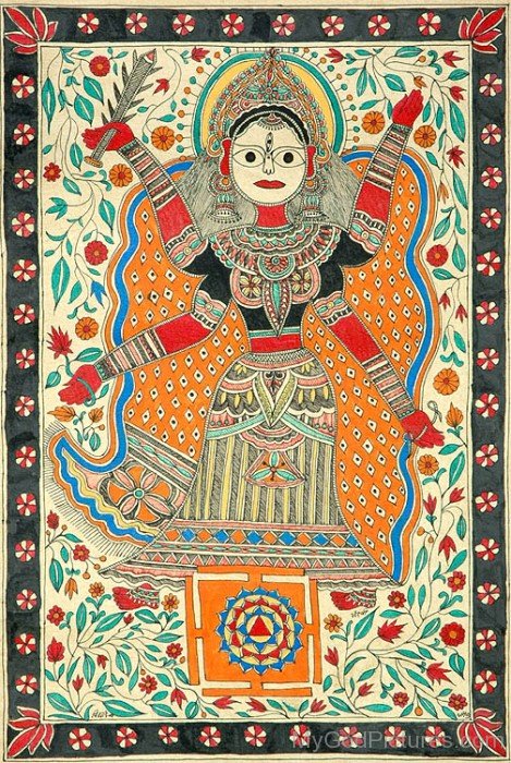 Portrait Of Goddess Tripura Sundari