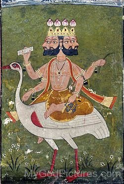 Portrait Of Lord Brahma