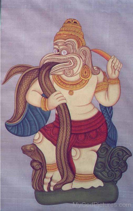 Portrait Picture Of Lord Garuda