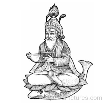 Sketch Of Jhulelal