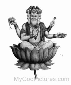 Sketch Of Lord Brahma