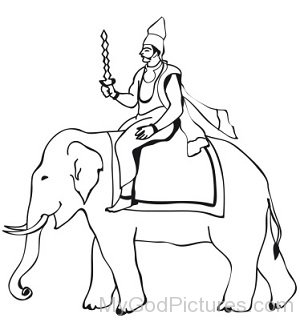 Sketch Of Lord Indra