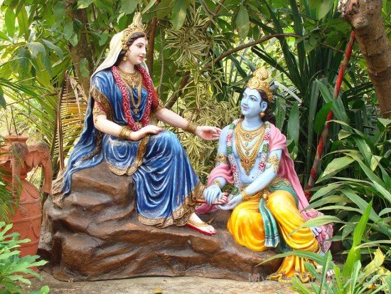 Statue Of Lord Krishna And Goddess Radha