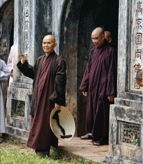 Thich Nhat Hanh With Their Disciples