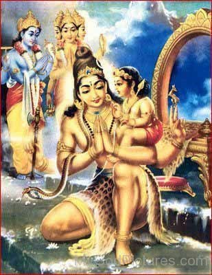 Young Lord Kartikeya And Lord Shiva