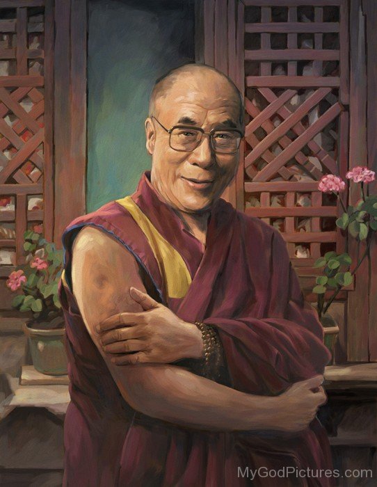 14th XIV Dalái Lama Tenzin Gyatso Portrait