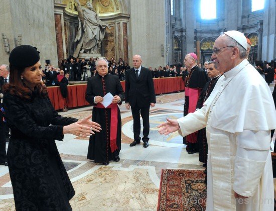Cristina Fernandez De Kirchner With Pope Francis