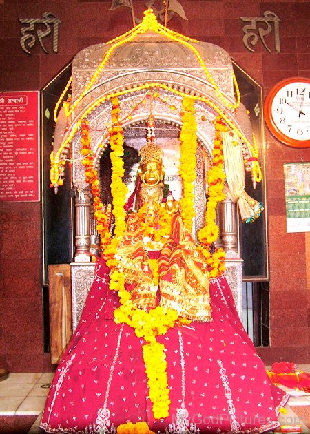 Gold Statue Of Goddess Shitla Mata