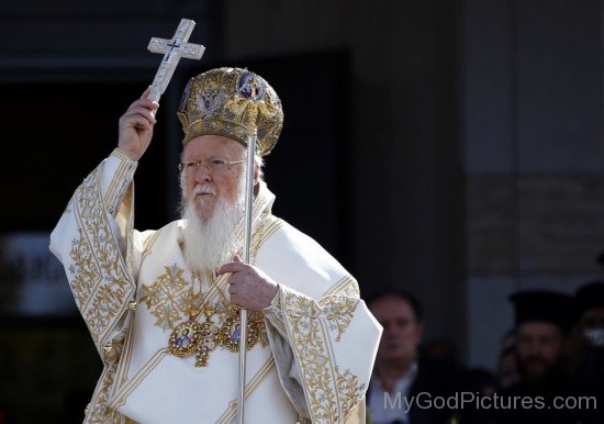 Patriarch Bartholomew I With Cross