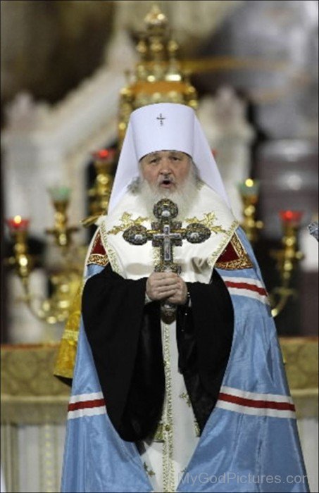 Patriarch Kirill I Holding Cross