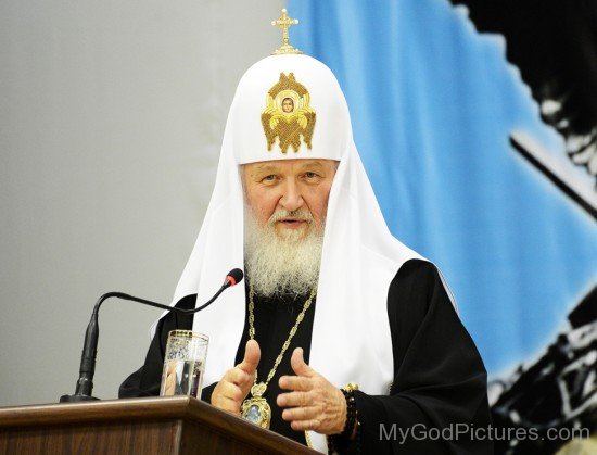 Patriarch Kirill I Speaking On Mic
