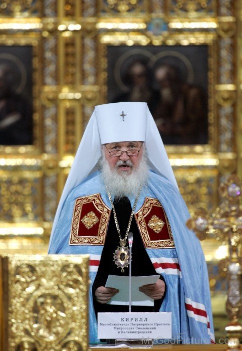 Patriarch Kirill Speaking On Mic