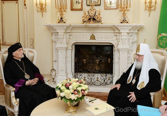 Patriarch Kirill With Head Of Armenian Catholic Church