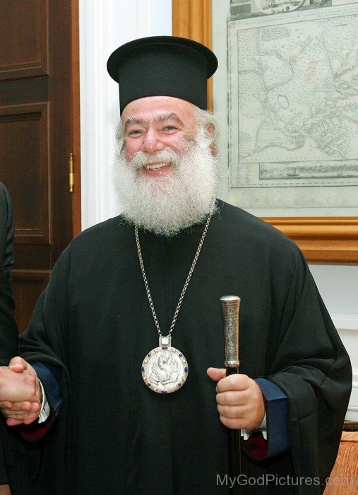 Patriarch Theodore II Smiling